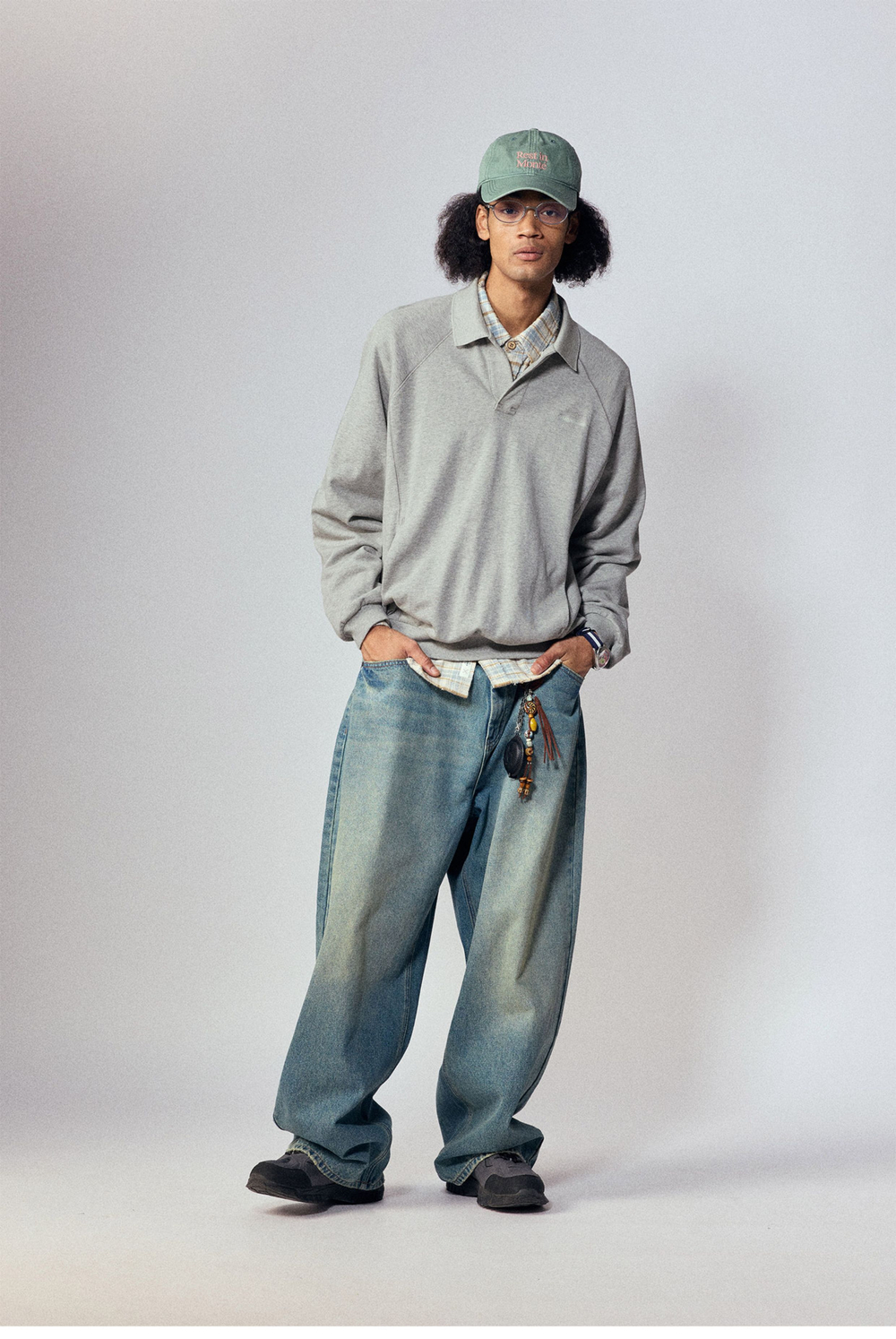 Monterest Outdoor Retro Loose-Fit Polo Gray