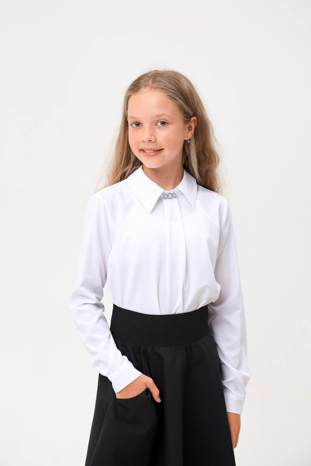 Блуза с длинным рукавом для девочки DELORAS C63340