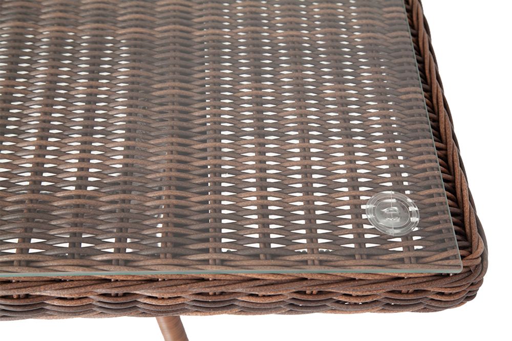 "Латте" плетеный стол из искусственного ротанга 200х90см, цвет коричневый