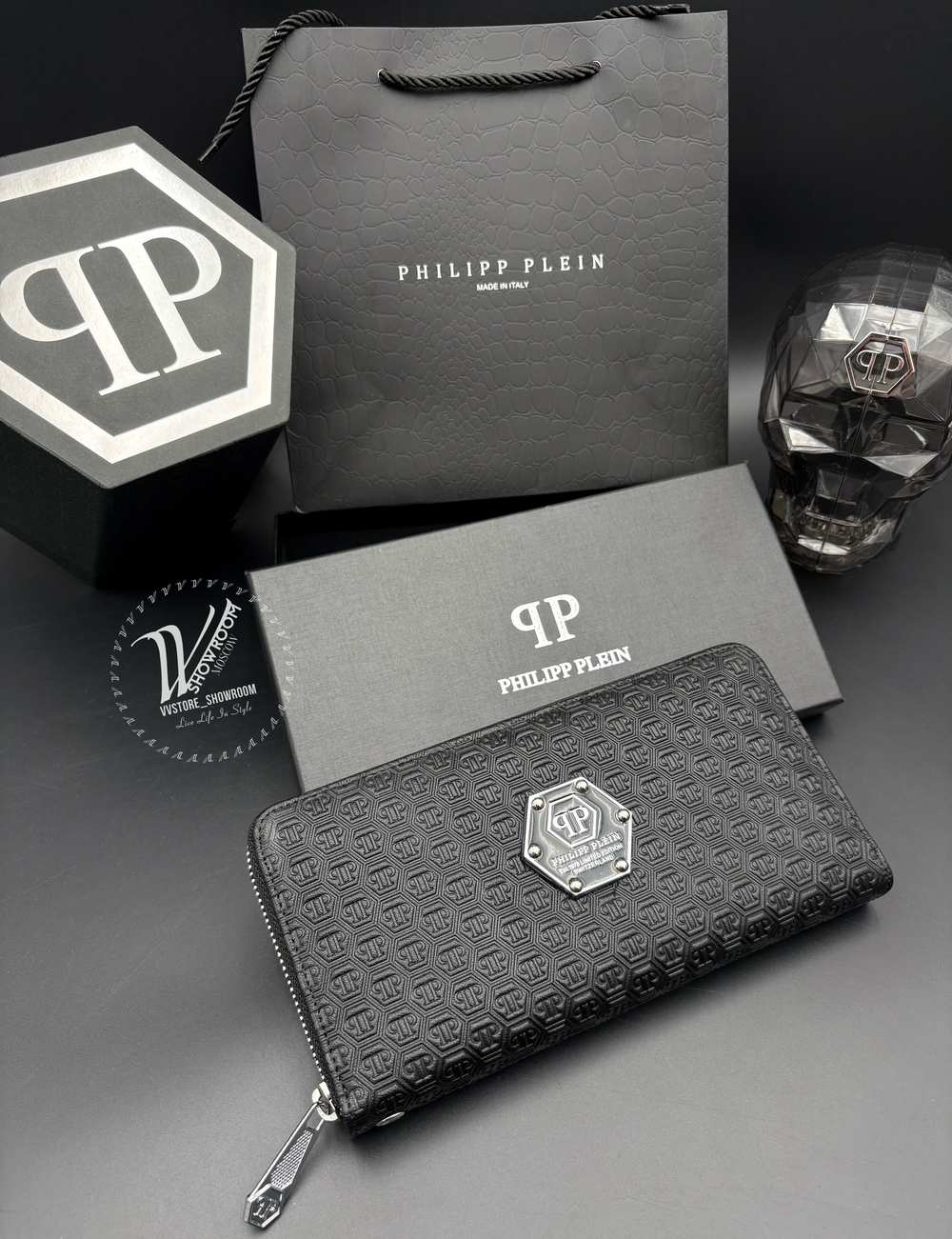 Кошелек на молнии Philipp Plein