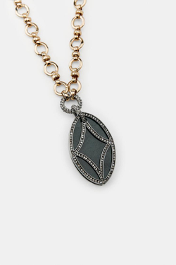 ZARA КОЛЬЕ С КОЛЬЦАМИ, КАМНЕМ И СТРАЗАМИ, ЗОЛОТИСТЫЙ