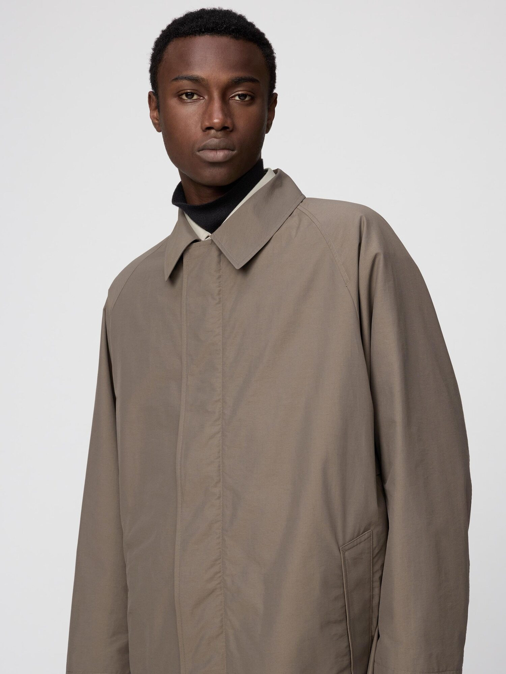 UNIQLO Тренч свободного кроя, коричневый