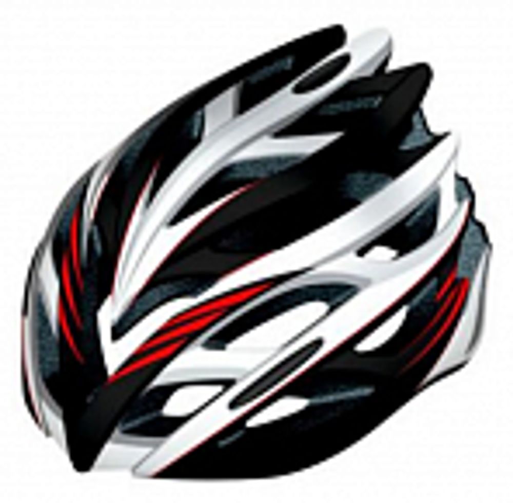 Шлем защитный FSD-HL008 (in-mold) красно-чёрно-белый, размер L