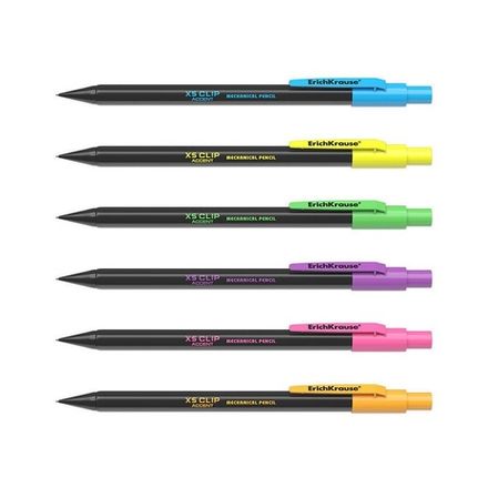 Карандаш механический Erich Krause XS Clip Accent НВ 0,7мм, ассорти, без возможн. выбора
