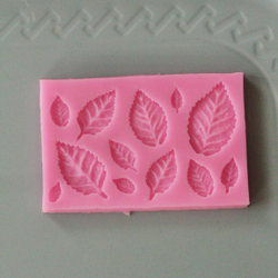 Молды силиконовые в наборе 2 шт "Цветочки и листики" разноцветные / Формы для лепки цветов и листьев