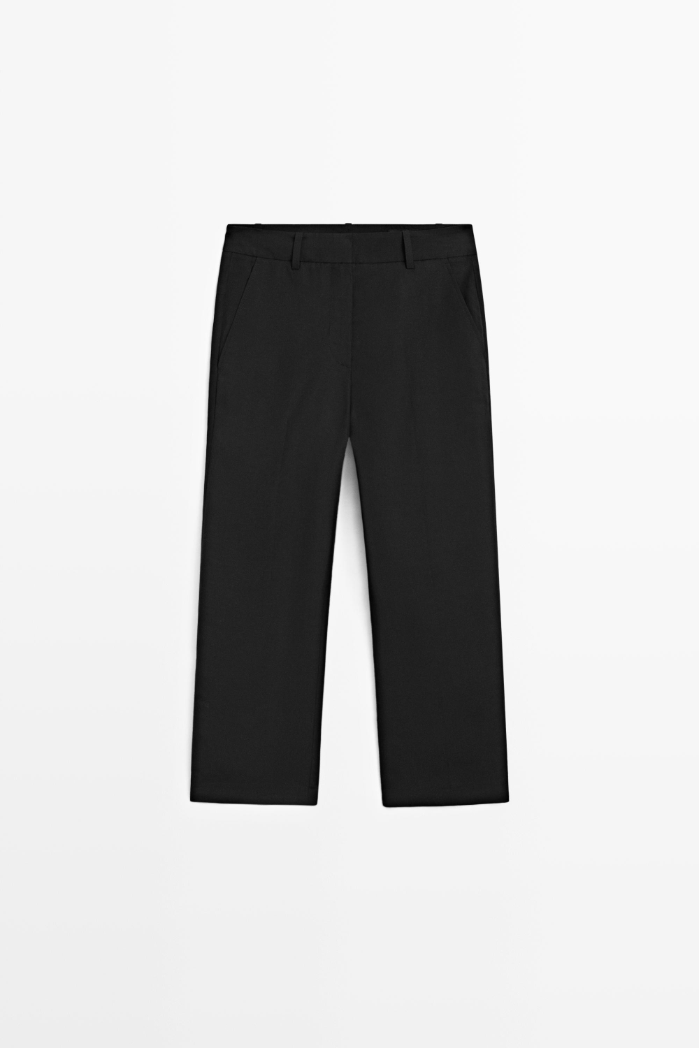Massimo Dutti Зауженные брюки капри, черный