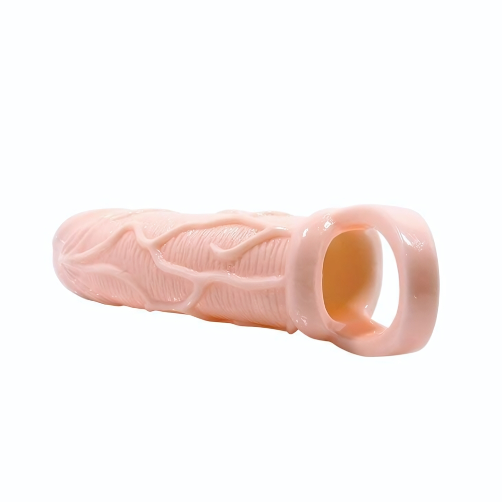 Насадка на пенис с подхватом для мошонки - 17 см. (Цвет: разноцветный)