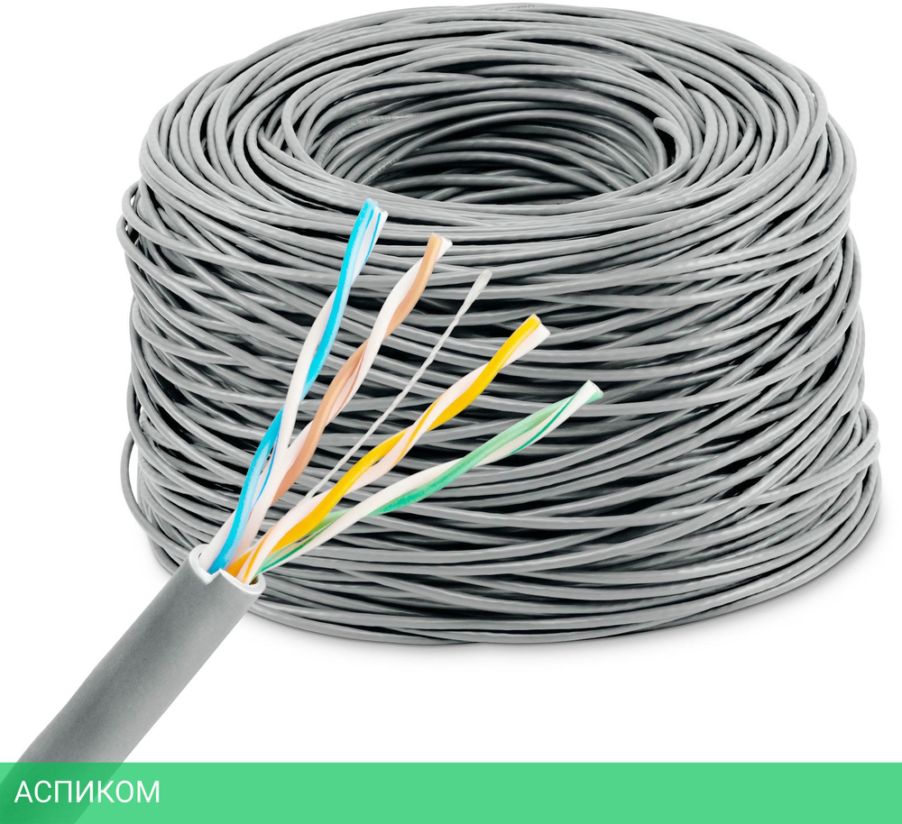 Кабель сетевой Buro UTP cat6 0.57мм 305м серый (BU-COP-057)