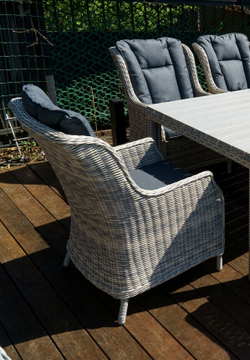 Кресло из искусственного ротанга Бергамо серый