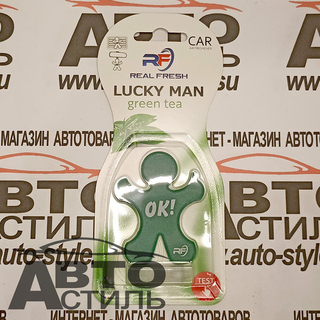 Ароматизатор на обдув REAL Fresh  LUCKY MAN - Зеленый Чай\Green Tea