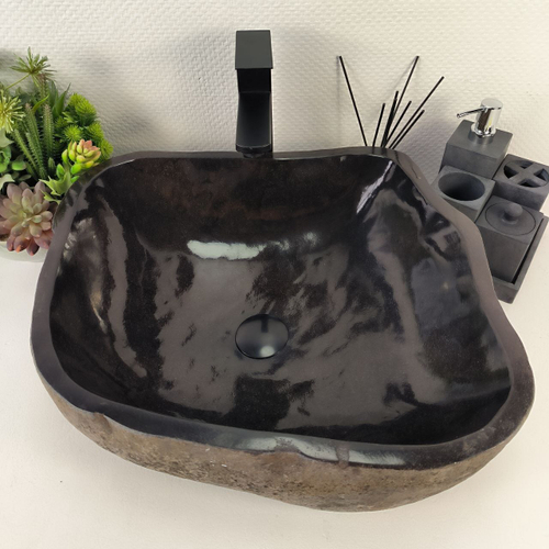 Раковина из речного камня RS-64906 51*45*15 0857