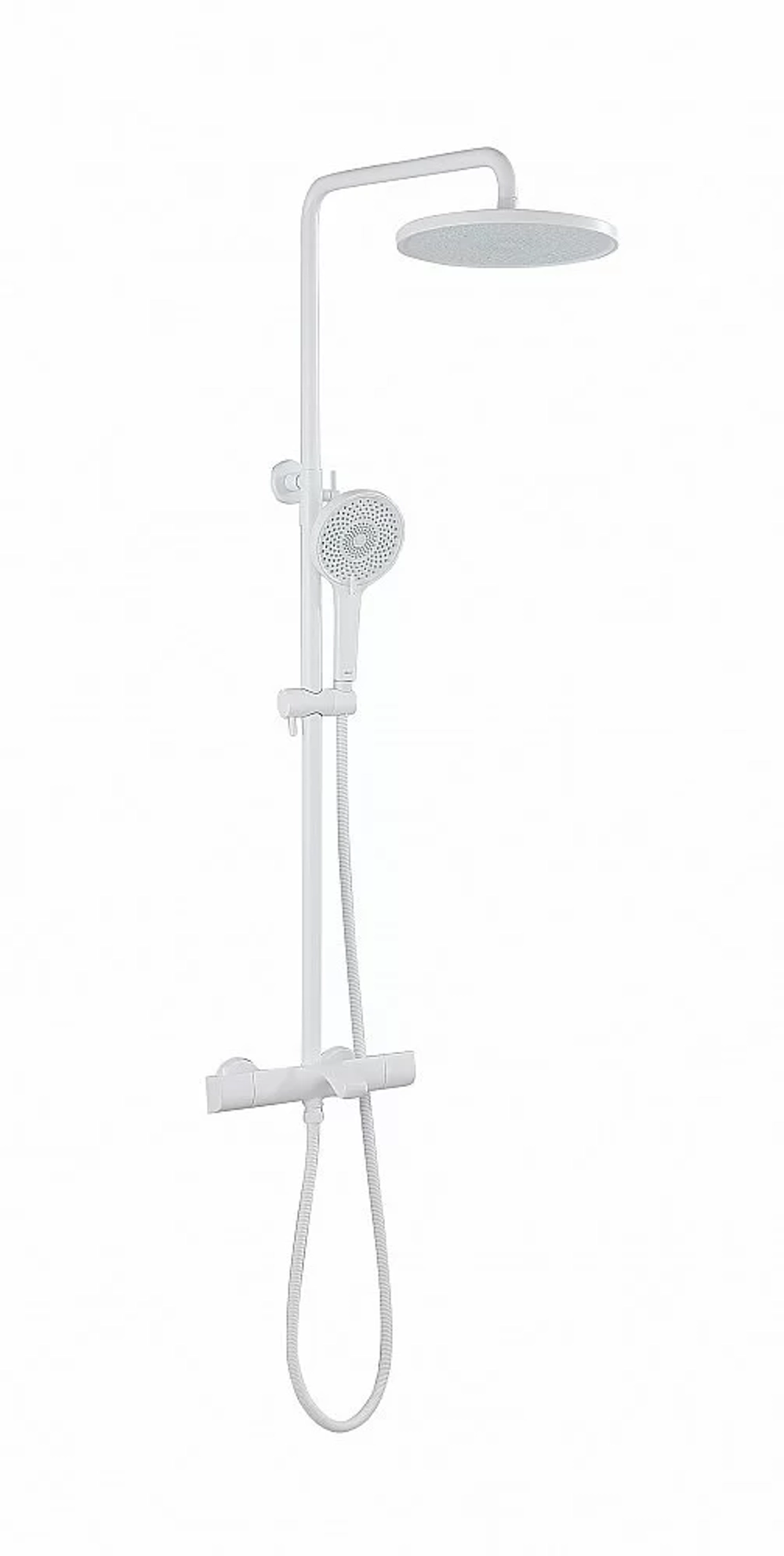 Душевая система Abber Thermostat AF8516FWL белая матовая