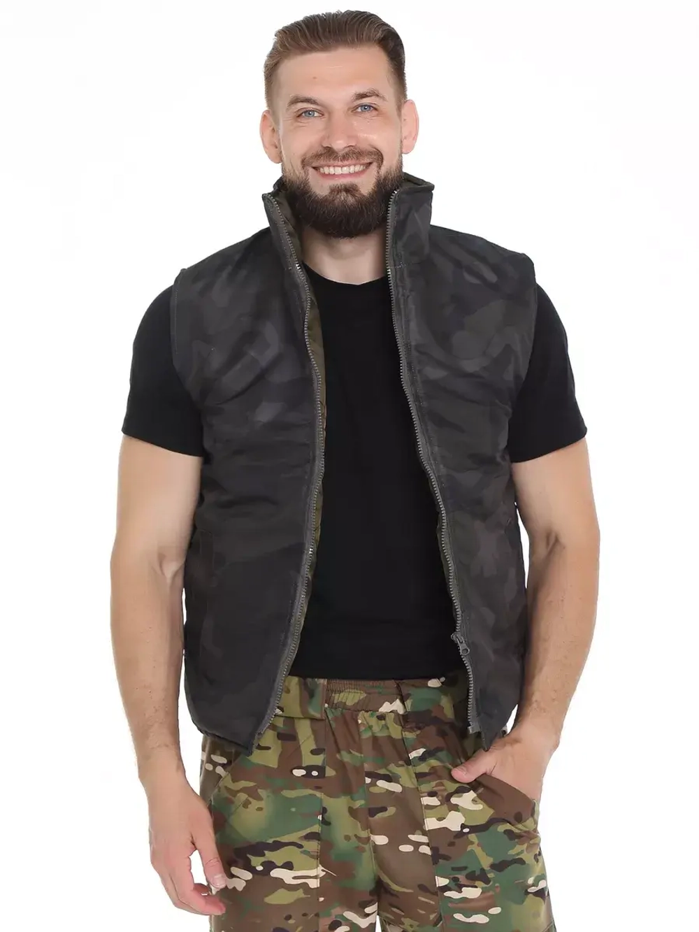 Утепленный Мужской зимний жилет камуфляжный BATKOVSKI ZZIMACHERMULTICAM