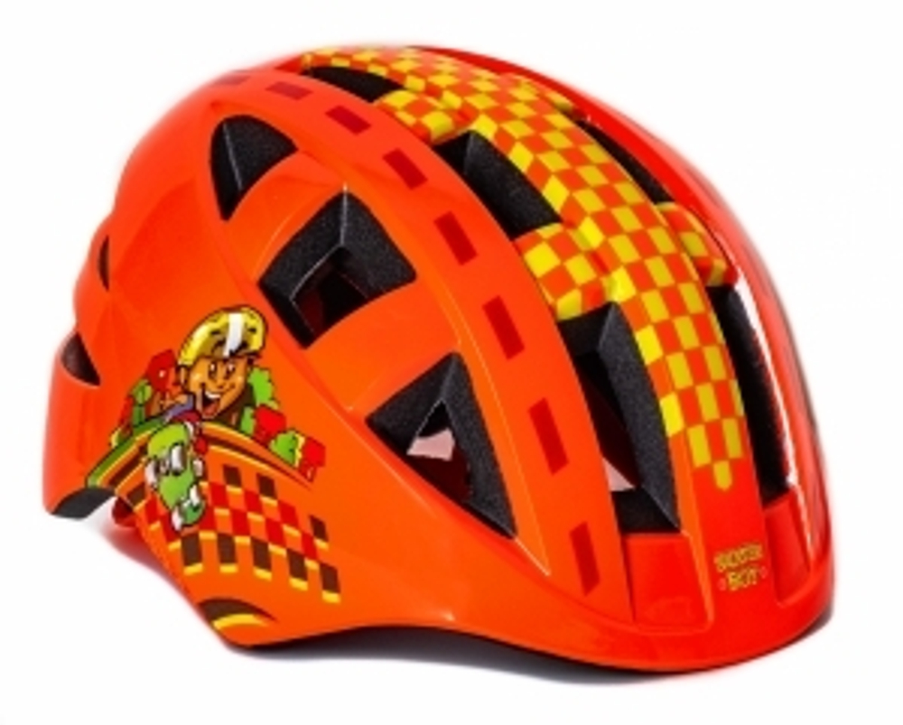 Шлем детский IN-MOLD с регулировкой,  размер M(52-56см),  рисунок - "Skater boy", инд.уп.Vinca Sport