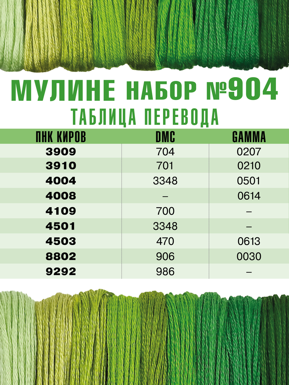 Наборы ниток мулине для вышивания ПНК Киров 9 шт.