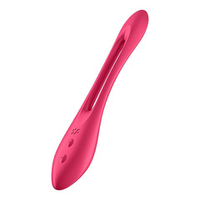 Красный многофункциональный 19,9см вибратор для пар Satisfyer Elastic Joy