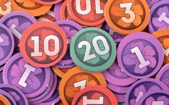 Настольная игра 4 цветочных жетонов