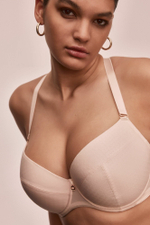 Телесный бюстгальтер Diamante на косточках (Размер: 80B) (Цвет: телесный)