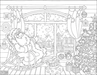 Цифровое панно ID Wall Раскраска "Дедушка Мороз"