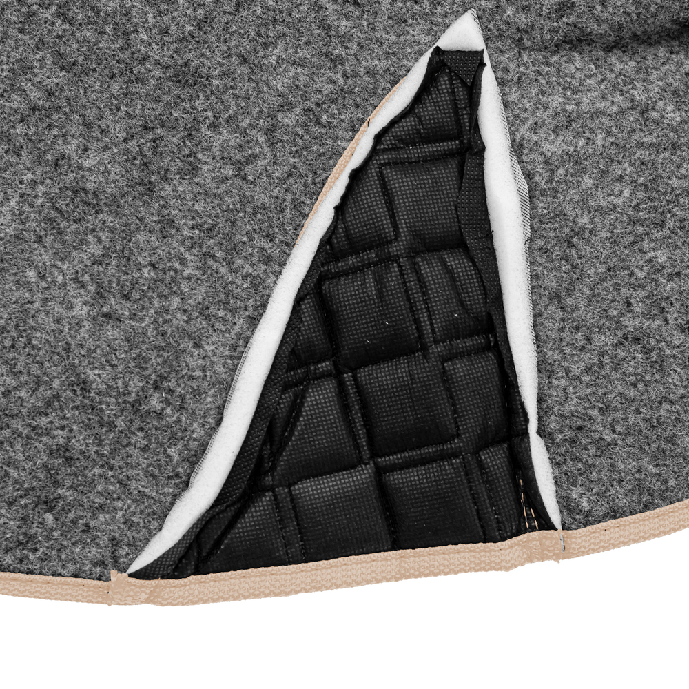 Ковры MERCEDES Actros MP3 (автомат) с шахтой (экокожа, бежевый, бежевый кант, коричневая вышивка)