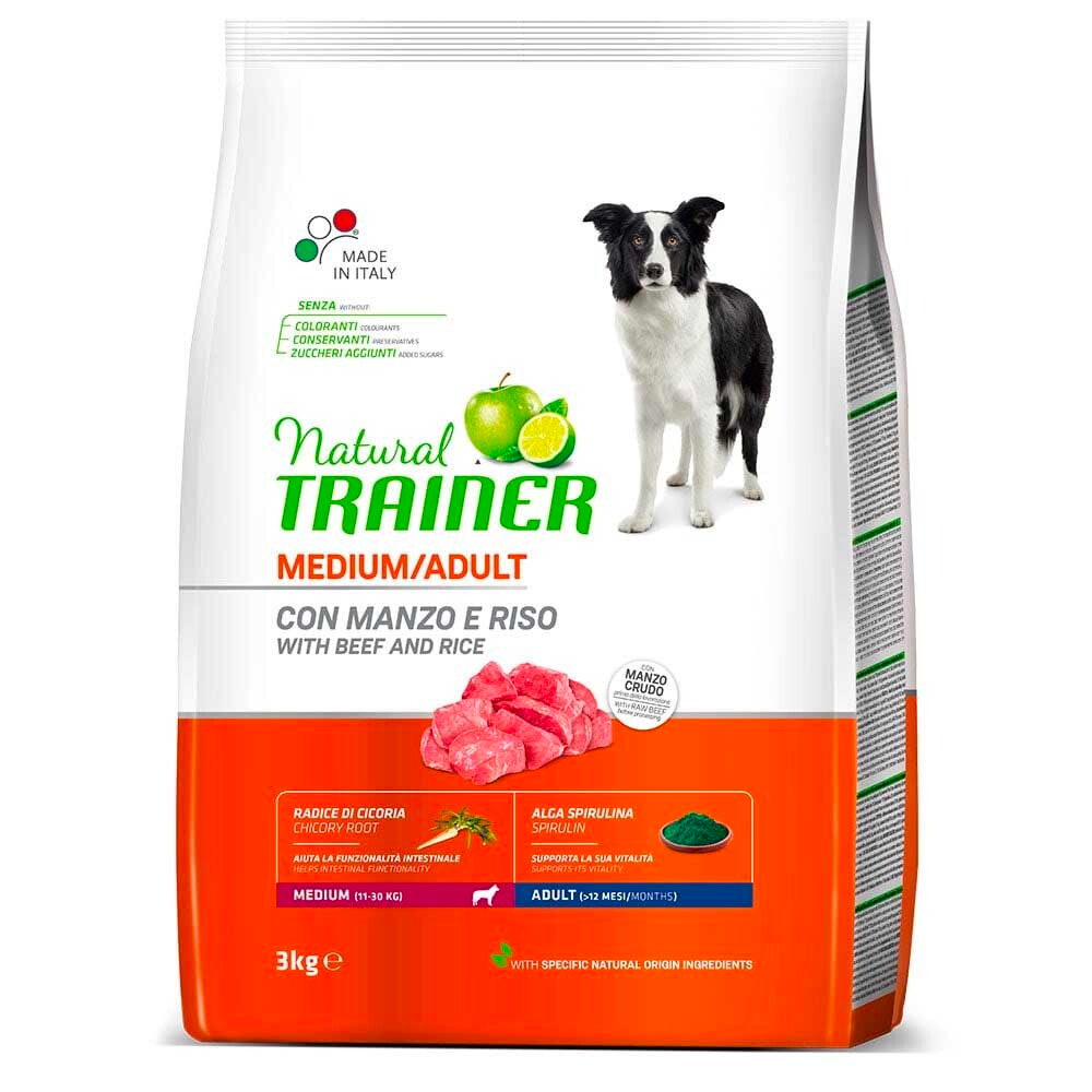 Trainer Dog Adult Medium Natural Beef - корм для собак средних пород (говядина и рис)