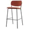 Барный стул Eirill, 71 см, кирпичный велюр с черными ножками