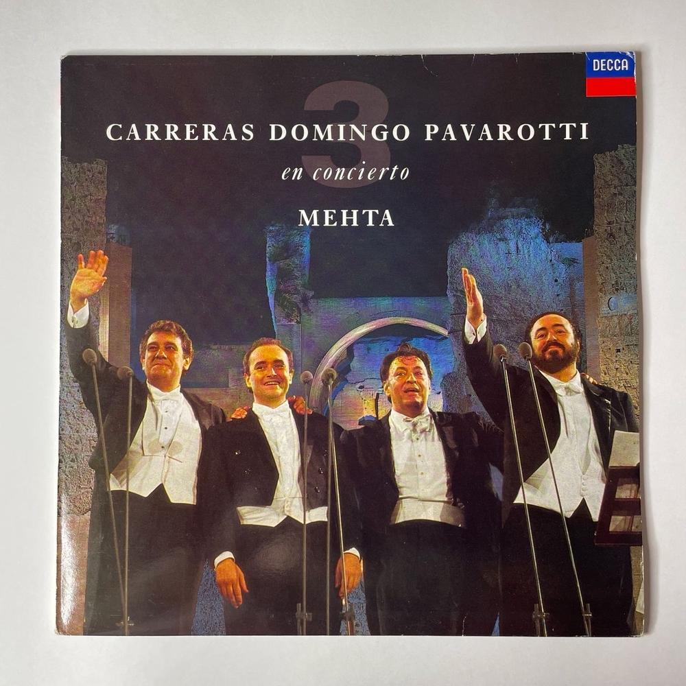 Винтажная виниловая пластинка LP Carreras, Domingo, Pavarotti, Mehta In Concert (Spain 1990)