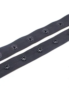 Кнопки на тесьме, черный 170