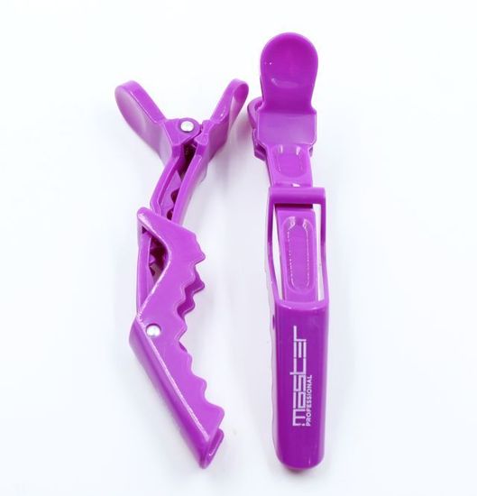 Зажим MASTER Professional MP-568-2 6шт фиолетовый