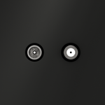 Розетка телевизионная встраиваемая VOLTUM S70 оконечная TV+SAT, (черный матовый)