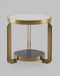 Журнальный столик Калисто 55*55 см светлая и темная керамика