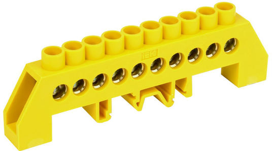 Шина PE "земля" в комбинированном DIN-изоляторе типа "Стойка" ШНИ-8х12-10-КС-Ж IEK