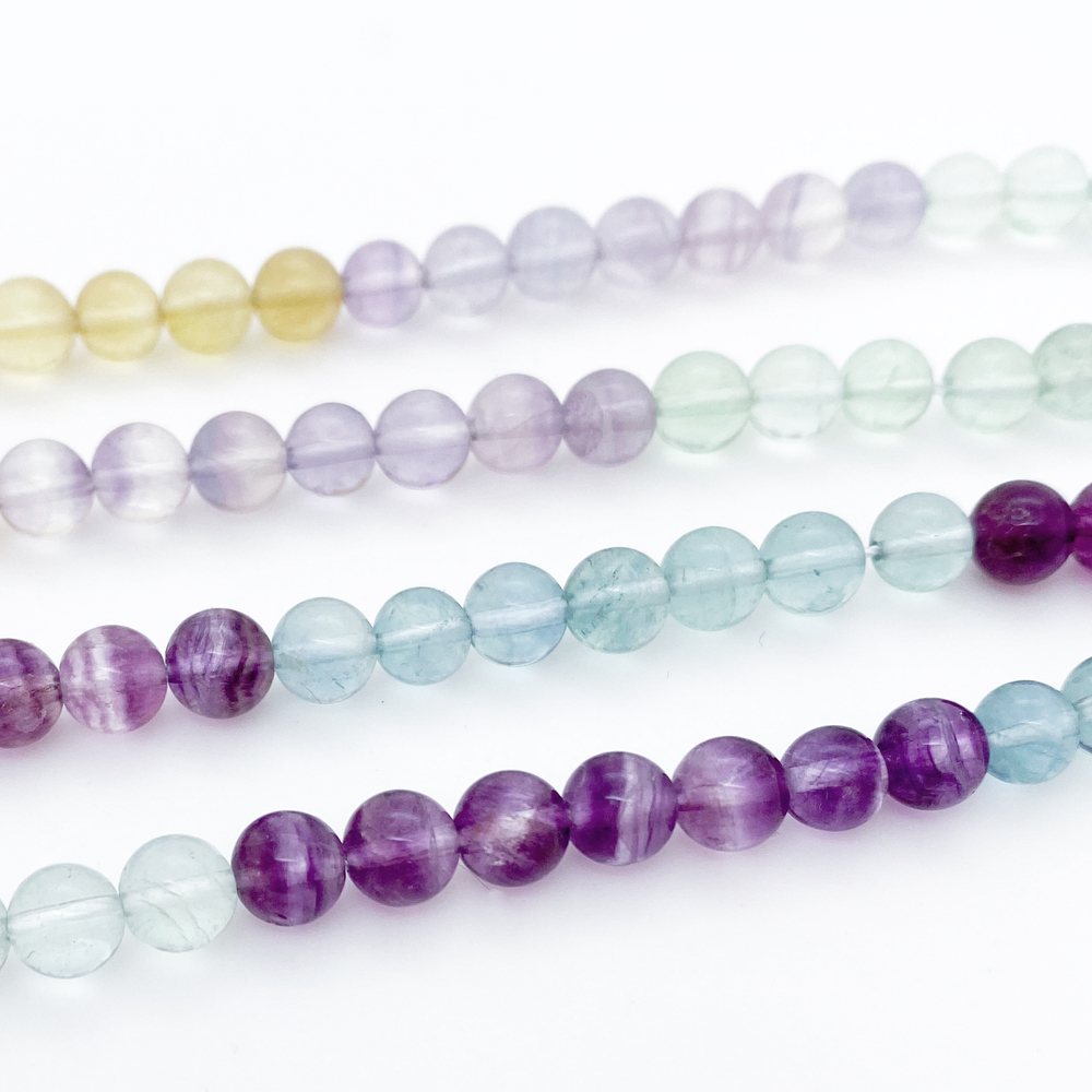 Флюорит бусины, диаметр 6,2-6,5 мм, цена за нить 65 шт (38 см)