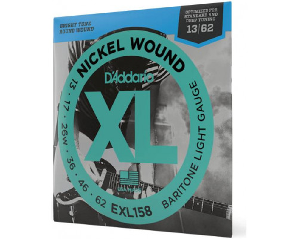 D`ADDARIO EXL158 струны для электро-гитары, никель, Light Bariton .013-.062.