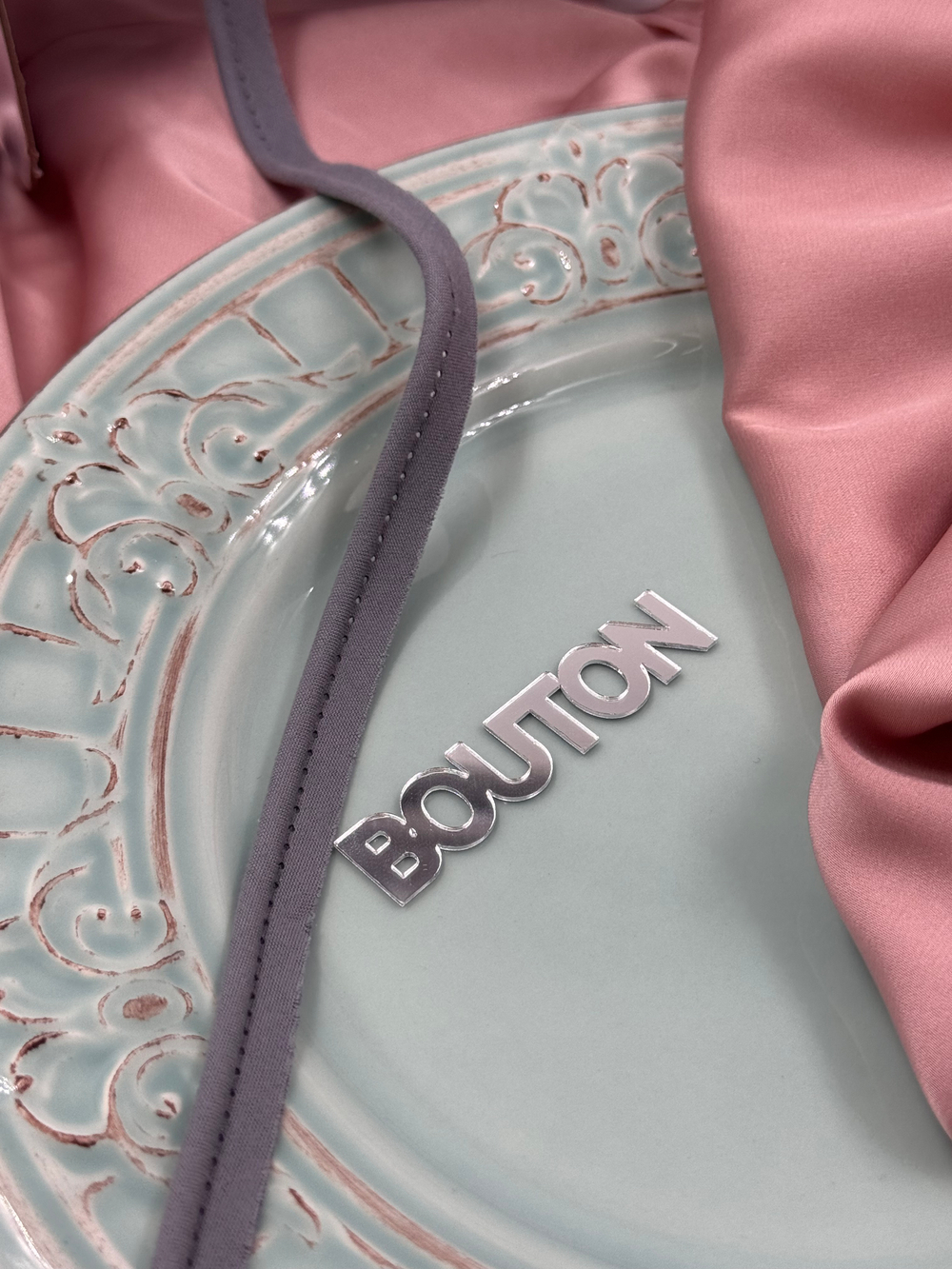 Кант декоративный серый хлопок