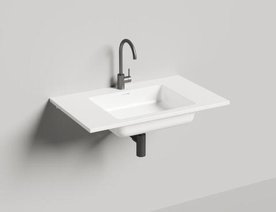 Раковина-столешница каменная матовая 80x50 Salini ONDA 1402201M