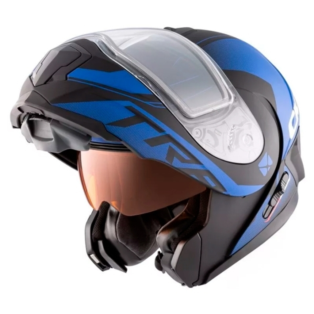 Шлем CKX TRANZ 1,5 Ams DL+EDL Caliber Matt blue L