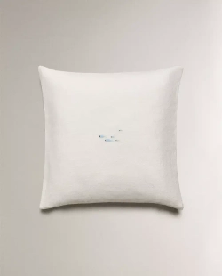 ZARA HOME НАВОЛОЧКА ДЛЯ ДЕКОРАТИВНОЙ ПОДУШКИ С ПРИНТОМ, ЖЕЛТОВАТО-БЕЛЫЙ