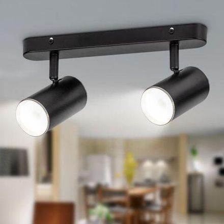 Светильник OL35-2 BK MR16 GU10 IP20 настен./потолочн. спот черн. хром Эра Б0056364