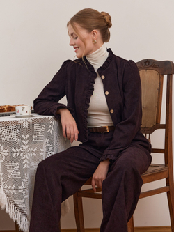 Жакет вельвет укороченный