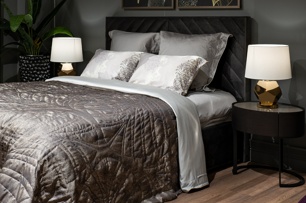 Кровать Garda Decor Милано Базовая (Milano Basic) c подъем.мех.велюр серый Colt1003 173*220*125