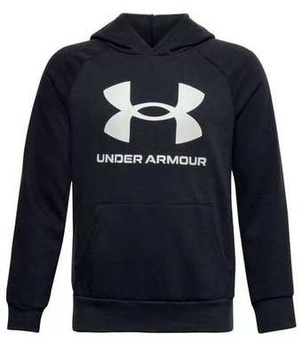 Кофта для мальчика теннисная Under Armour Rival Fleece Hoodie - черный