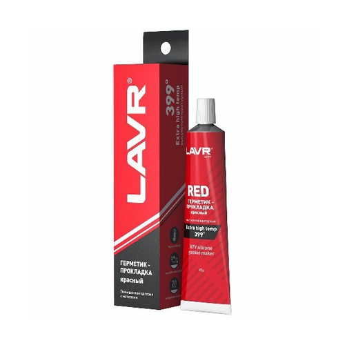 Герметик-прокладка красный высокотемпературный RED LAVR RTV silicone gasket maker 85г LN1737