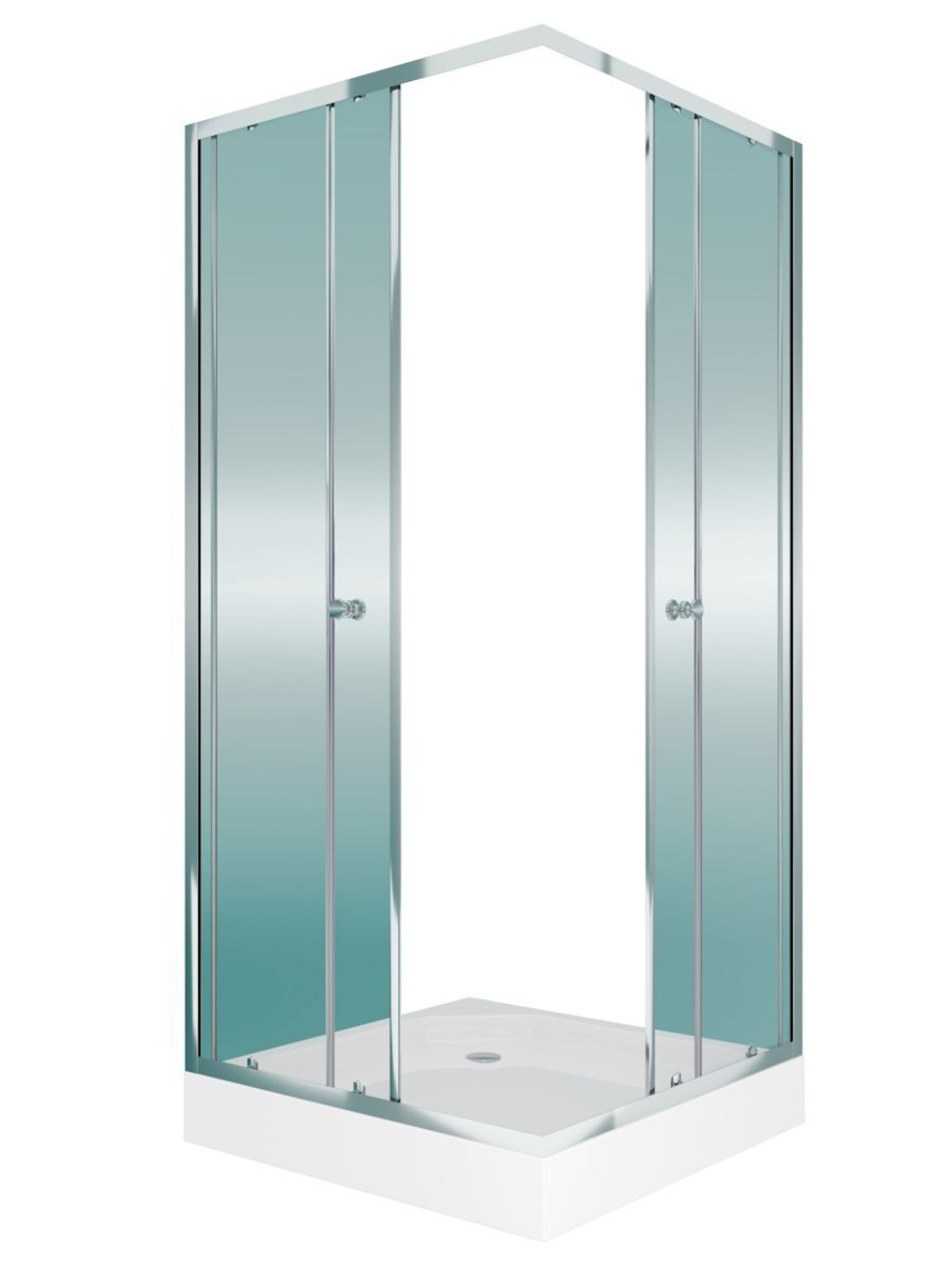 Душевое ограждение DIONRIA (90х90) стекло прозрачное, поддон низкий