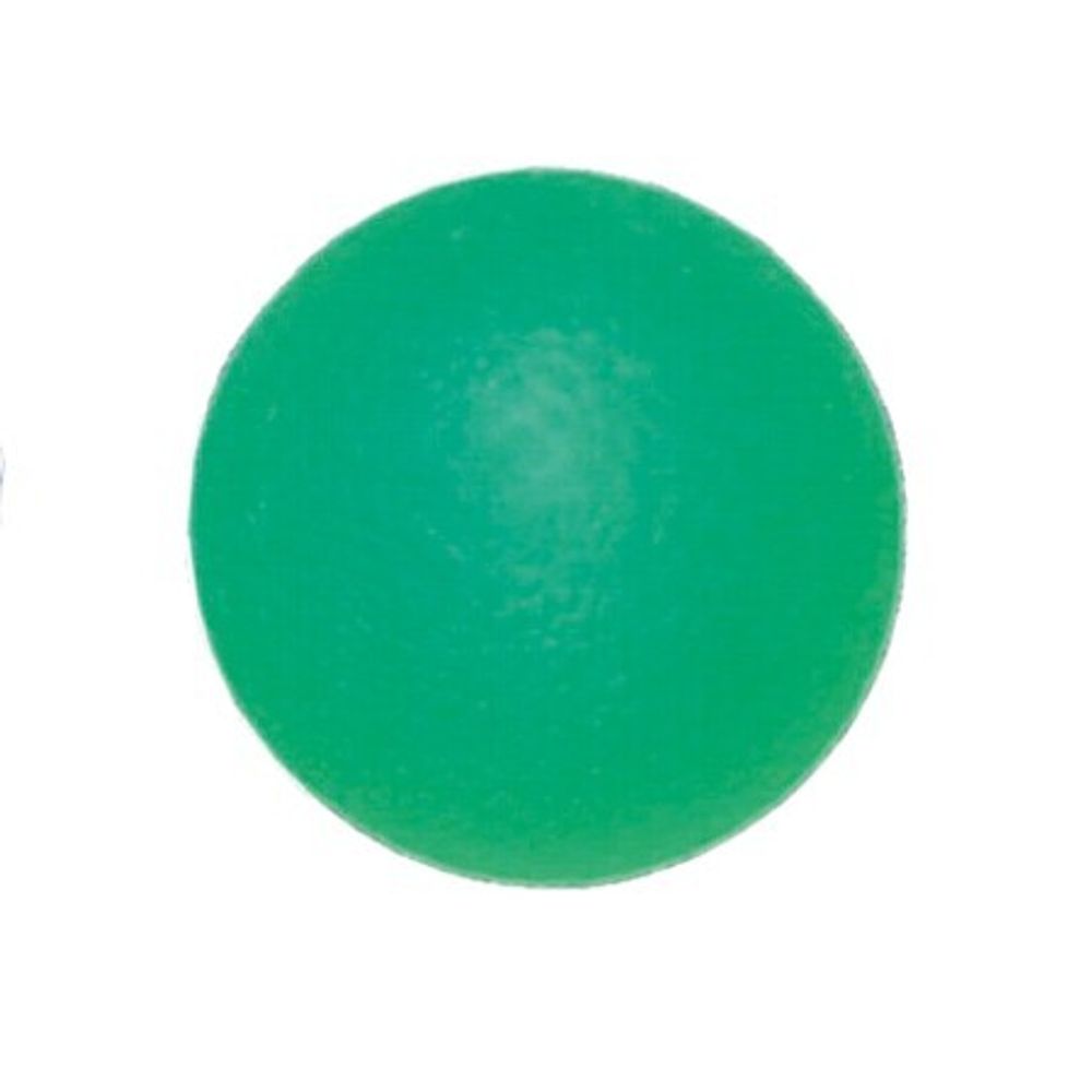 Мяч для тренировки кисти рук круглый полужесткий зеленый 0350