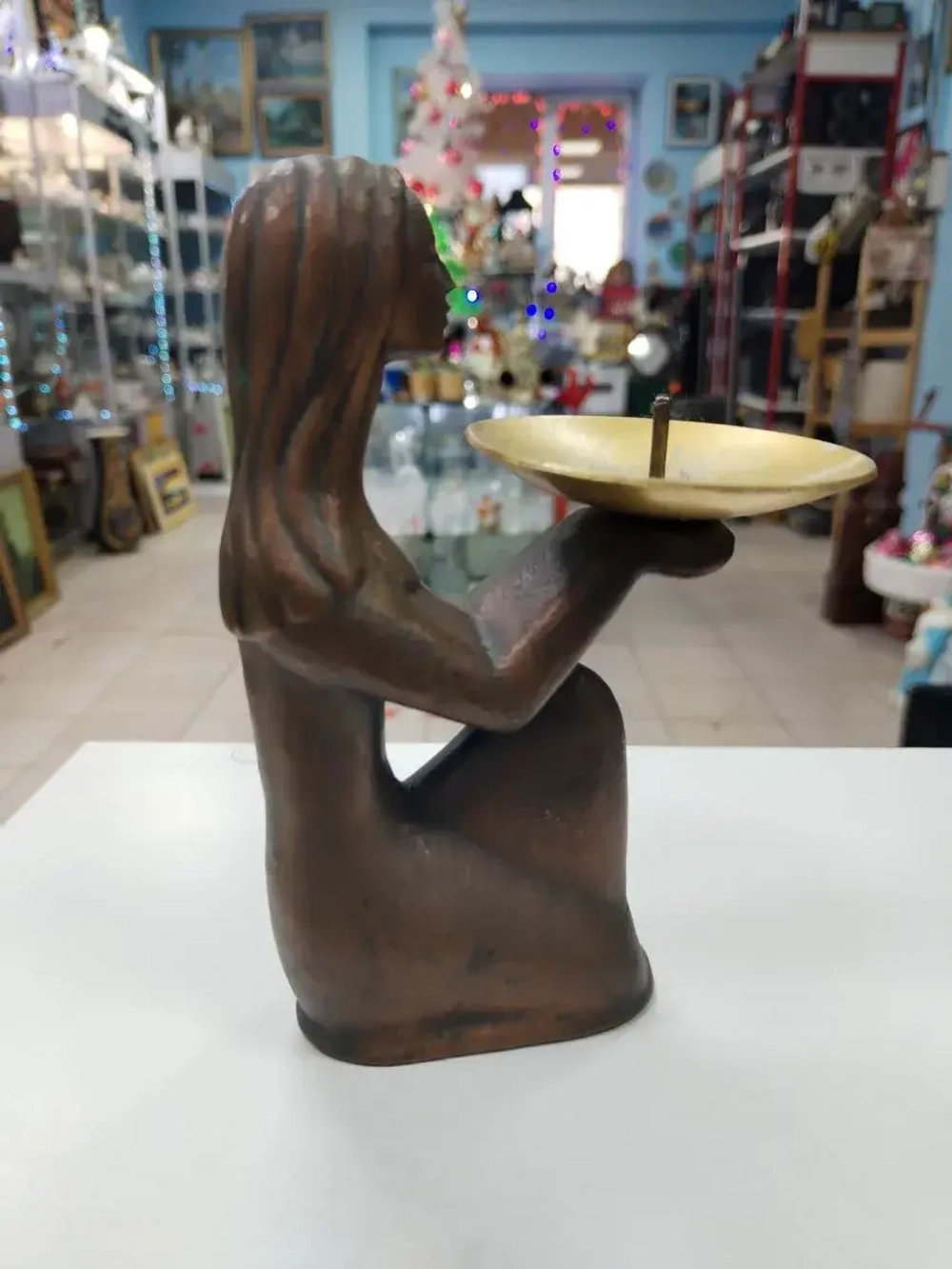 Подсвечник Девушка. бронза 20 век. СССР
