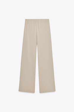 ZARA БРЮКИ С ЭФФЕКТОМ ОКРАШИВАНИЯ, ПЕСОЧНЫЙ