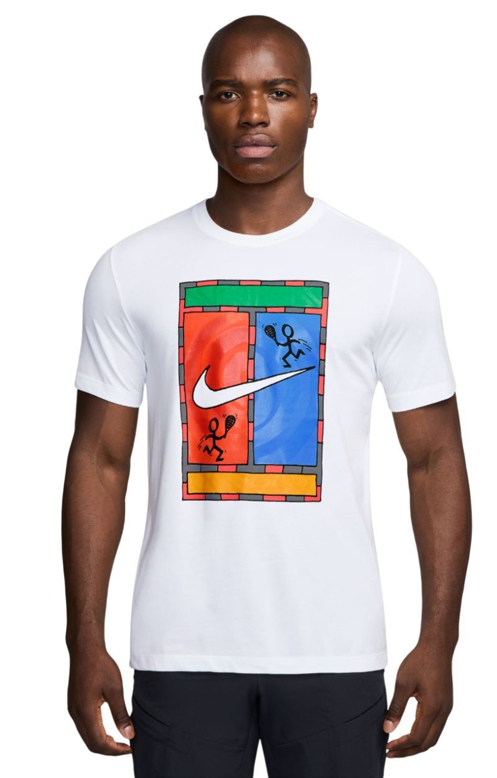 Мужская теннисная футболка Nike Court Dri-FIT Logo- белая