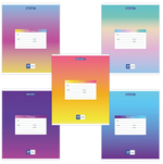 Тетрадь А5 24л. лин. "Градиент"обложка картон (BRAUBERG)