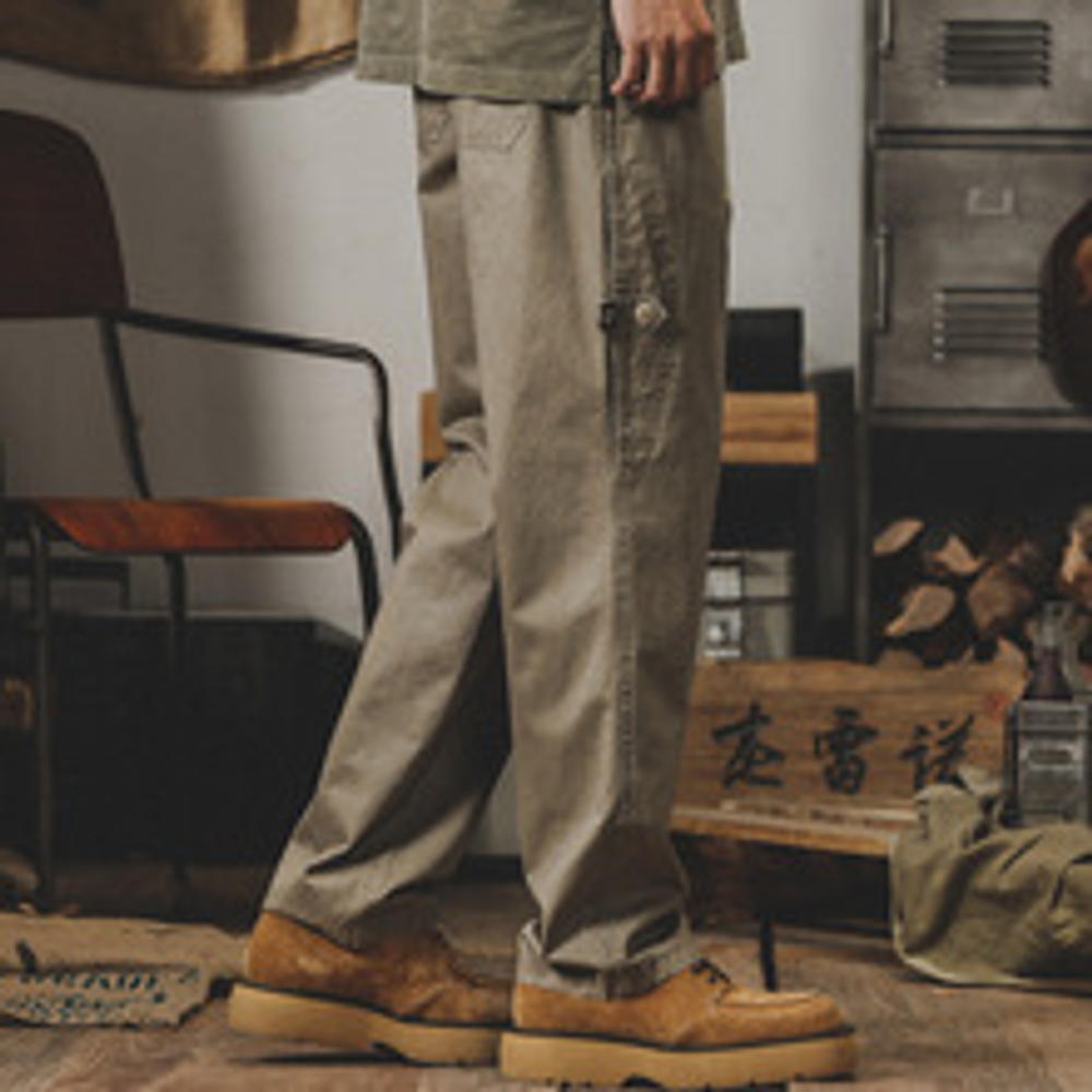 Мужские рабочие брюки Jerryeno в американском стиле, весенне-осенние свободные модные брендовые мужские повседневные брюки, осенние широкие прямые брюки для мужчин.